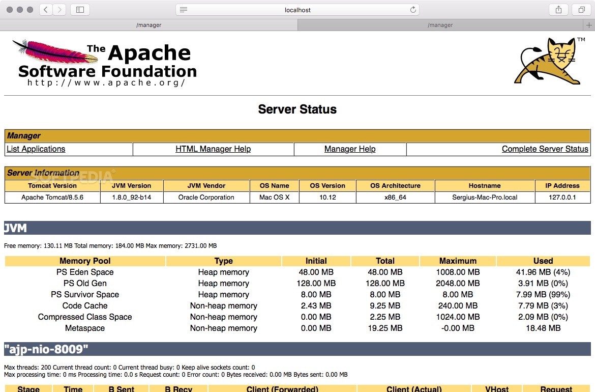 Apache Tomcat Download Mac Os X